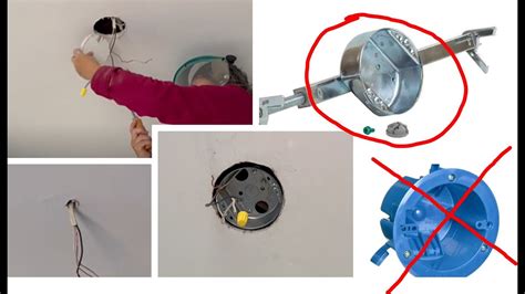 install ceiling light junction box|youtube install junction electrical box.